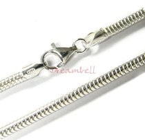 1x Sterling Silver 3mm SNAKE BRACELET for European Bead Charm 8"