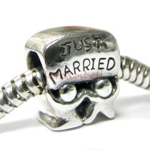 1x Sterling silver WEDDING COUPLE Bead for European Charm Bracelets