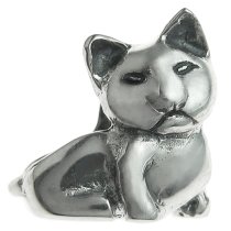1x Sterling silver Kitty Cat Bead for European Charm Bracelets