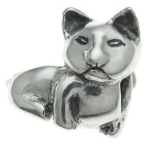 1x Sterling silver Kitty Cat Bead for European Charm Bracelets