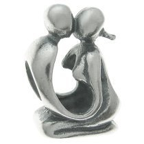 1x Sterling silver Kissing Couple Bead for European Charm Bracelets