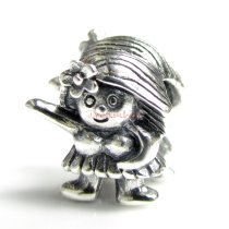 1x Sterling silver Hula Dancer Bead for European Charm Bracelets