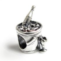 1x Sterling silver Champagne Wine Drink Bead for European Charm Bracelets