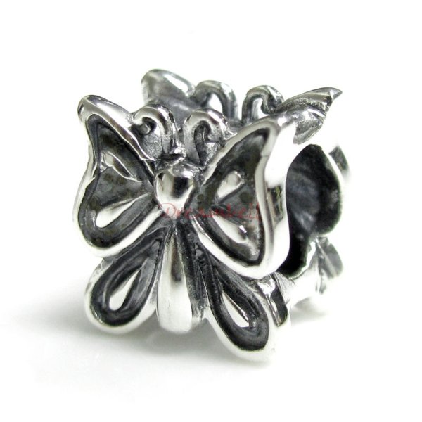 1x Sterling silver Butterfly Bead for European Charm Bracelets