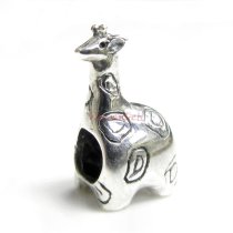 1x Sterling silver Giraffe Bead for European Charm Bracelets