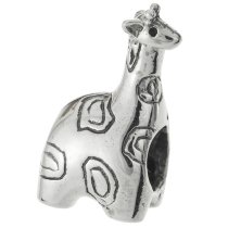 1x Sterling silver Giraffe Bead for European Charm Bracelets