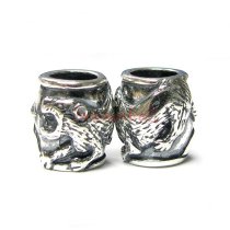 1 x Sterling Silver Tiger Chinese Zodiac Bead for European Charm Bracelets