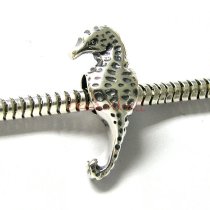 1x Sterling Silver Sea horse Focal bead spacer for European Charm Bracelets