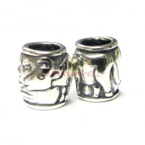 1 x Sterling Silver Ox Chinese Zodiac Bead for European Charm Bracelets