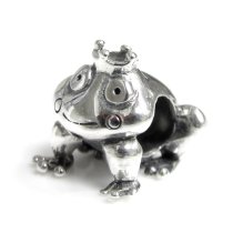 1x Sterling silver Frog Prince Bead for European Charm Bracelets
