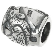 1 x Sterling Silver Rooster Chinese Zodiac Bead for European Charm Bracelets