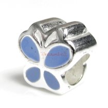 Sterling Silver Butterfly Enamel Bead for European Charm Bracelets