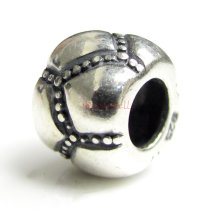 Sterling Silver Round Ball Dots Bead for European Charm Bracelets