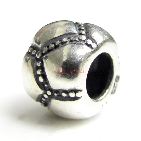 Sterling Silver Round Ball Dots Bead for European Charm Bracelets