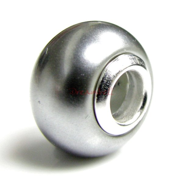 Sterling Silver Lt. Grey Pearl Bead for European Charm Bracelets