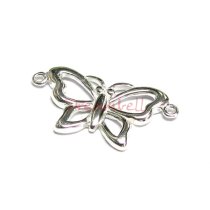 1 x Sterling silver Butterfly Pendant Link Connector 26mm
