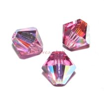 24x Swarovski Elements Xilion Crystal 5328 Rose Pink AB 6mm