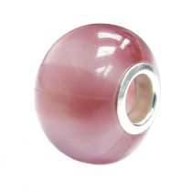 Sterling Silver ROUND CAT EYE Bead for European Charm Bracelets