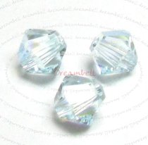 24 x Swarovski Elements Xilion Crystal 5328 / 5301 Light Azore AB 6mm