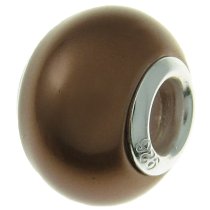Sterling Silver Bronze PEARL Bead for European Charm Bracelets
