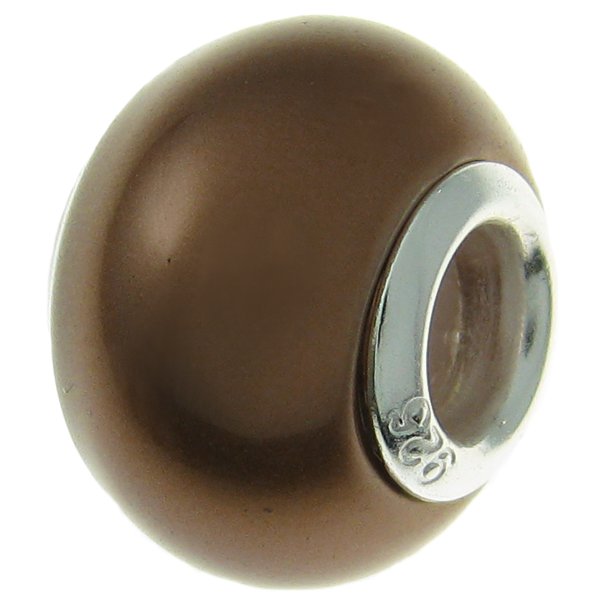 Sterling Silver Bronze PEARL Bead for European Charm Bracelets
