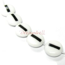 2x Lampwork Glass Letter ″I″ Focal bead 14mm