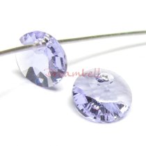 12x Swarovski Crystal 6428 Xilion Rivoli Pendant Charm Violet 8mm