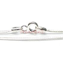 1x Sterling Silver Cavetto Link Chain w/ spring ring 16″