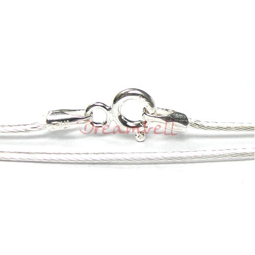1x Sterling Silver Cavetto Link Chain w/ spring ring 16"