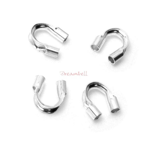 10x BRIGHT STERLING SILVER Cable and Stringing Thimble Wire guard (.045 Inch Hole)