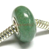 1x Sterling Silver Aventurine Stone Bead for European Charm Bracelets