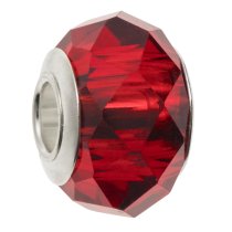 Sterling Silver BIRTHSTONE Crystal European Bead charm January