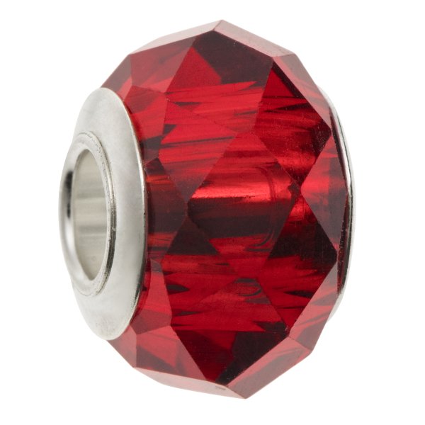 Sterling Silver BIRTHSTONE Crystal European Bead charm January