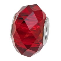 Sterling Silver BIRTHSTONE Crystal European Bead charm January