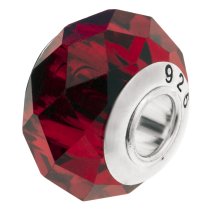 Sterling Silver BIRTHSTONE Crystal European Bead charm January