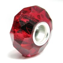 Sterling Silver BIRTHSTONE Crystal European Bead charm January