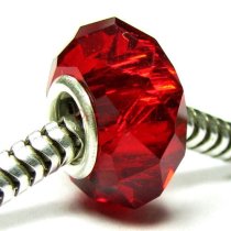 Sterling Silver BIRTHSTONE Crystal European Bead charm January
