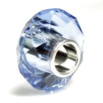 Sterling Silver BIRTHSTONE Crystal European Bead charm March