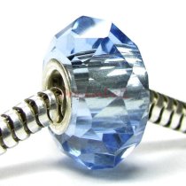 Sterling Silver BIRTHSTONE Crystal European Bead charm March