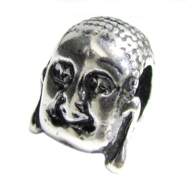 1x Sterling Silver Buddha Sakyamuni Bead for European Charm Bracelets