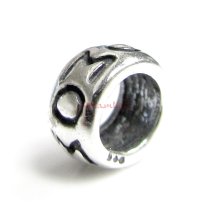 1x Sterling Silver MOM Mother Spacer Bead for European Charm Bracelets