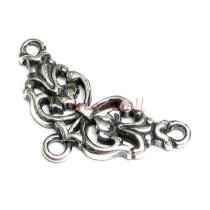 1x Bali Sterling Silver Flower Bead Link Connector 25.5mm