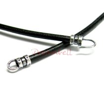 1x Sterling SILVER CRIMP BEAD 3MM CORD END HOOK & EYE