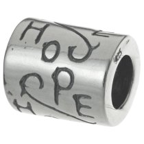 1x Sterling Silver Hope Flower Tube Bead for European Charm Bracelets