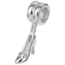 1x Sterling Silver High Heel Shoe Dangle Bead for European Charm Bracelets