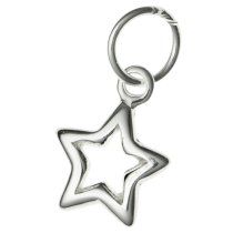 2x Sterling silver Twinkle Star dangle Pendant Charm 13mm