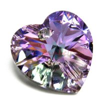 4x 6228 Swarovski Xilion Crystal Heart Charm pendant VITRAIL LIGHT 10mm