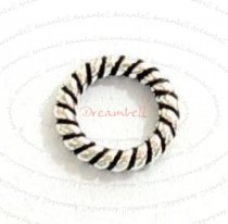 20x STERLING SILVER Bead Wire Round Twist Jump Ring 5mm