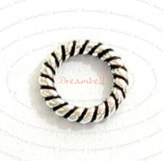20x STERLING SILVER Bead Wire Round Twist Jump Ring 5mm