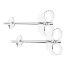 2x Sterling Silver 3mm Pearl Cup Stud Earring Post Cup Pin Pearl Setting